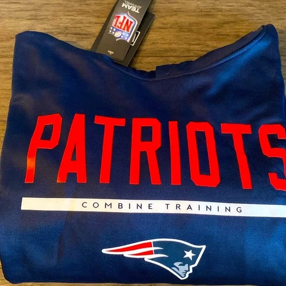 NWT [New Era] New England Patriots Navy Fleece NFL Pullover Hoodie Mens L or XXL - Picture 11 of 12
